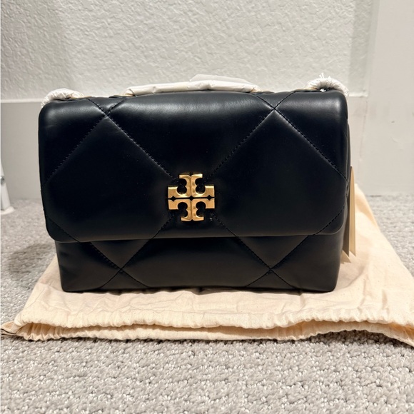 NWT Tory Burch Small Kira Diamond Quilt Shoulder Bag Black - Picture 3 of 7